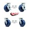 Service Caster 6 Inch Solid Polyurethane Caster Set with Roller Bearings 4 Swivel Lock 2 Brake SCC-30CS620-SPUR-TLB-BSL-2-BSL-2 - alternate 2